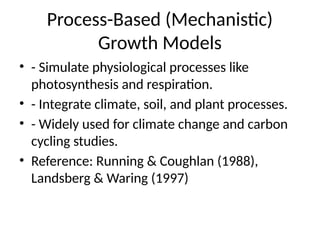 Forest_Growth_Models.pptx FOREST GROWTH MODEL | PPTX