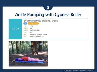 5
Korea-Indonesia Forest Center
Ankle Pumping with Cypress Roller
 