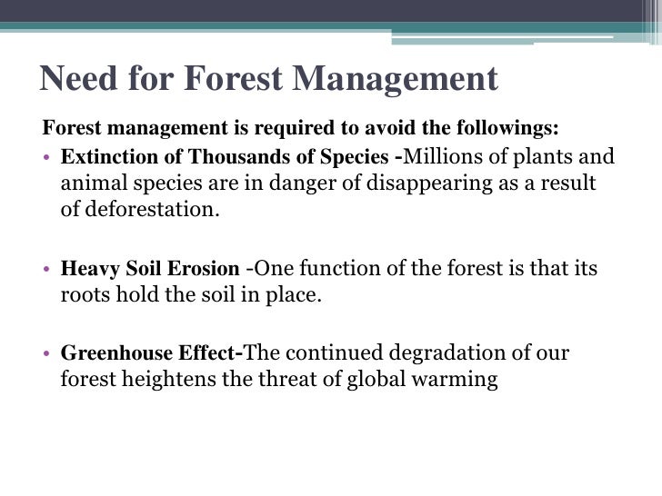 Forest management