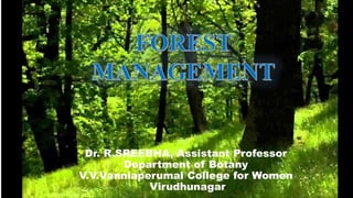 Dr. R.SREEBHA, Assistant Professor
Department of Botany
V.V.Vanniaperumal College for Women
Virudhunagar
 