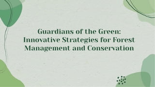 Forest management and conservation in India | PDF