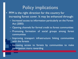 Forest management decentralization in Kenya: Effects on household farm forestry decisions in Kakamega