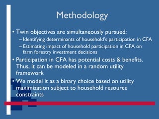 Forest management decentralization in Kenya: Effects on household farm forestry decisions in Kakamega