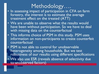 Forest management decentralization in Kenya: Effects on household farm forestry decisions in Kakamega