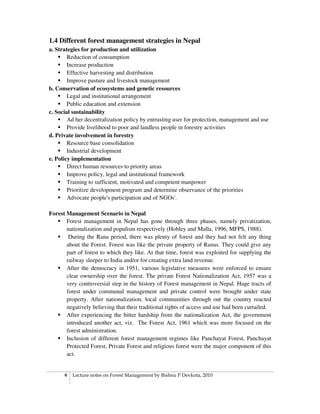 Forest management iof pokhara | PDF