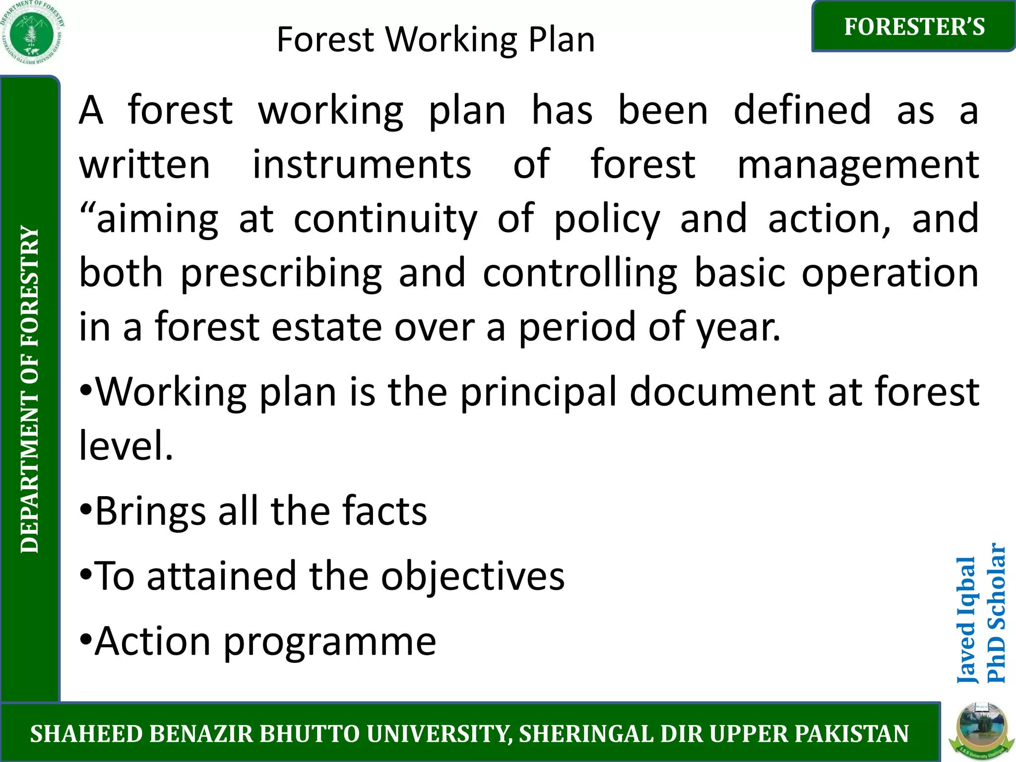 Forest management plan | PDF