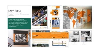 22
Bhima Jewellers Image Editing and creative
design for the new product launch.
Bhima always having the challenge to get
the better image quality on cost effective .
They used to spend very high for the photos-
hoot and editing. We provided a cost
effective value proposition solution to
photography, editing and creative design.
Result : The aggressive hoarding and
online campaign fetching the results of
selling maximum number of products in
2 weeks time
LAPP INDIA
C ampaign : H oar dings
Medium : Pr int C ommunic ations
and OOH
From Interaction Space
Design to Exhibition Spaces,
we have undertaken all forms
of Communication platforms
and delivered to their
satisfaction.
 