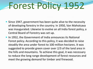 Forest Policies of India | PPTX