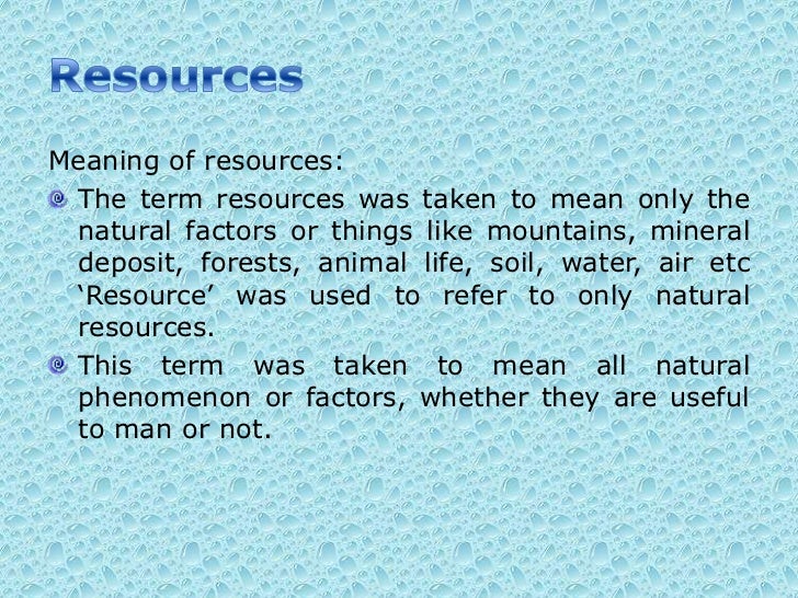 Forest resource