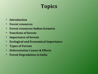 Forest resources