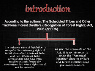Forest right act 2006 | PPTX