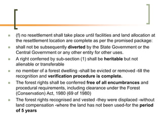 Provisions of Forest rights act 2006 PPT