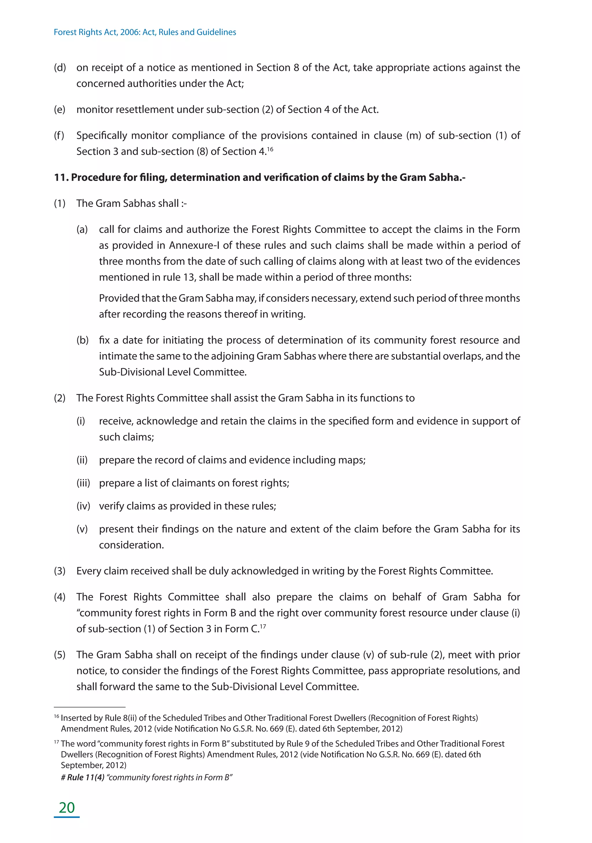 Forest Rights Act Rules Book Pdf