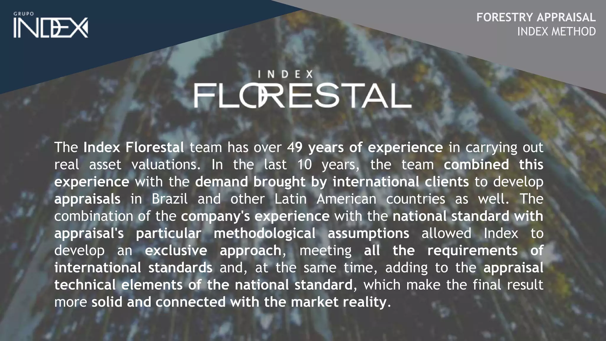 Forestry Appraisal - Index Method | PPTX