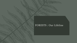 FORESTS : Our Lifeline
 