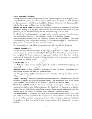 Forest society and colonialism of class 9 | PDF