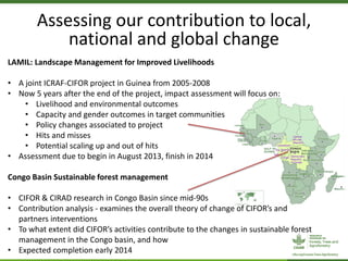 ForestsTreesAgroforestry – Presentation for Discussion with Donors and Partners – June 2013