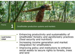 ForestsTreesAgroforestry – Presentation for Discussion with Donors and Partners – June 2013