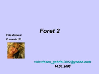 Foret 2 [email_address] 14.01.2008 Foto d’apres: Enemaria100 