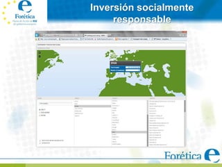 Inversión socialmente
     responsable
 