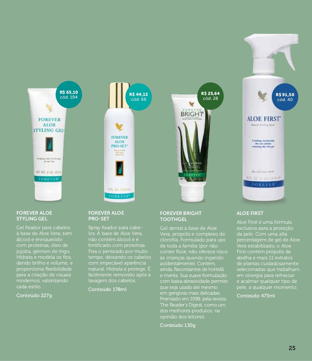 Catalogo de Produtos Forever Living