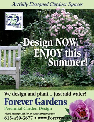 Design NOW,
                 ENJOY this
                    Summer!

We design and plant... just add water!


Think Spring! Call for an appointment today!
 