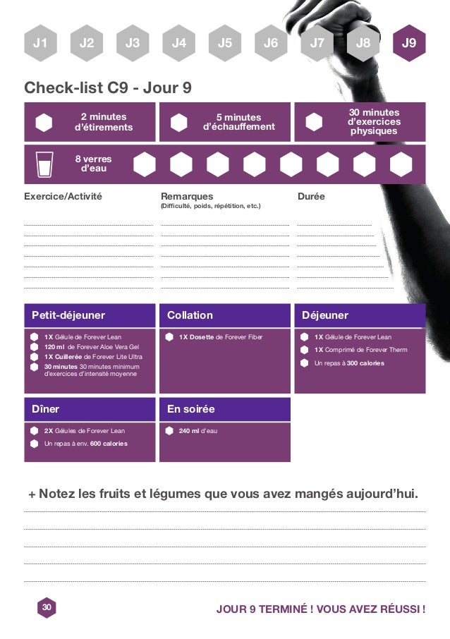 Forever Living Clean 9 Mode D Emploi