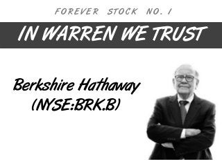 Berkshire Hathaway
(NYSE:BRK.B)
IN WARREN WE TRUST
F O R E V E R S T O C K N O . 1
 