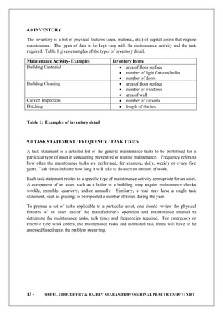Maintenance management | PDF