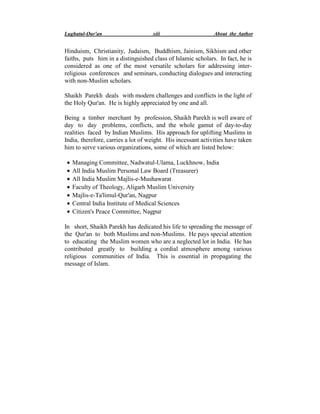 Foreword Holy Quran