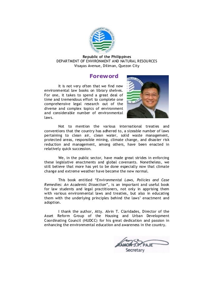 Department Of Environment And Natural Resources Secretary Department Of Environment And Natural Resources Secretary