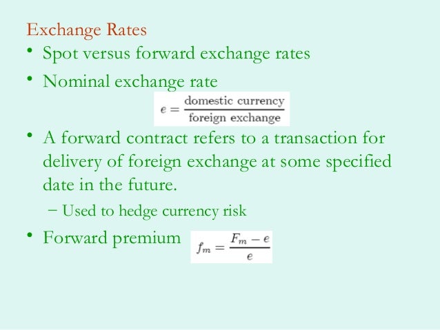 Forex spot vs forward