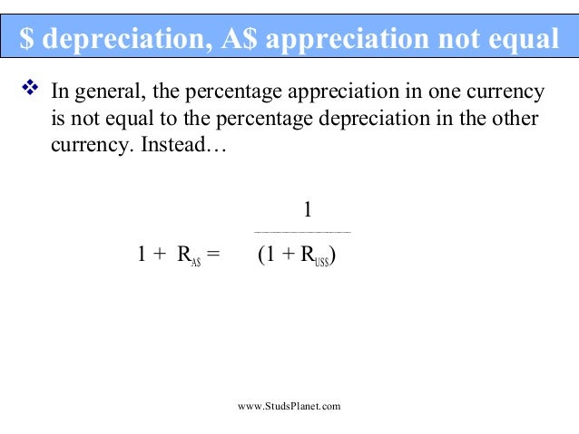 Forex appreciation depreciation