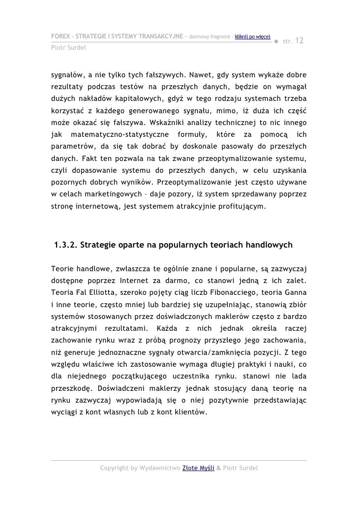 Forex 3. strategie i systemy transakcyjne chomikuj