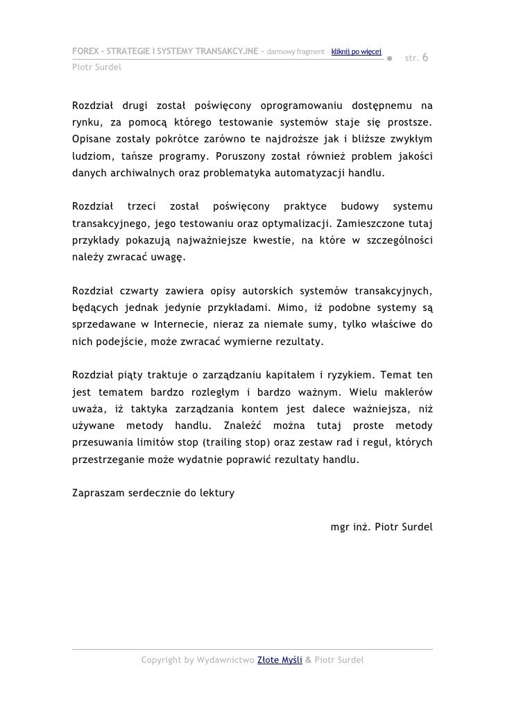Forex zlote mysli