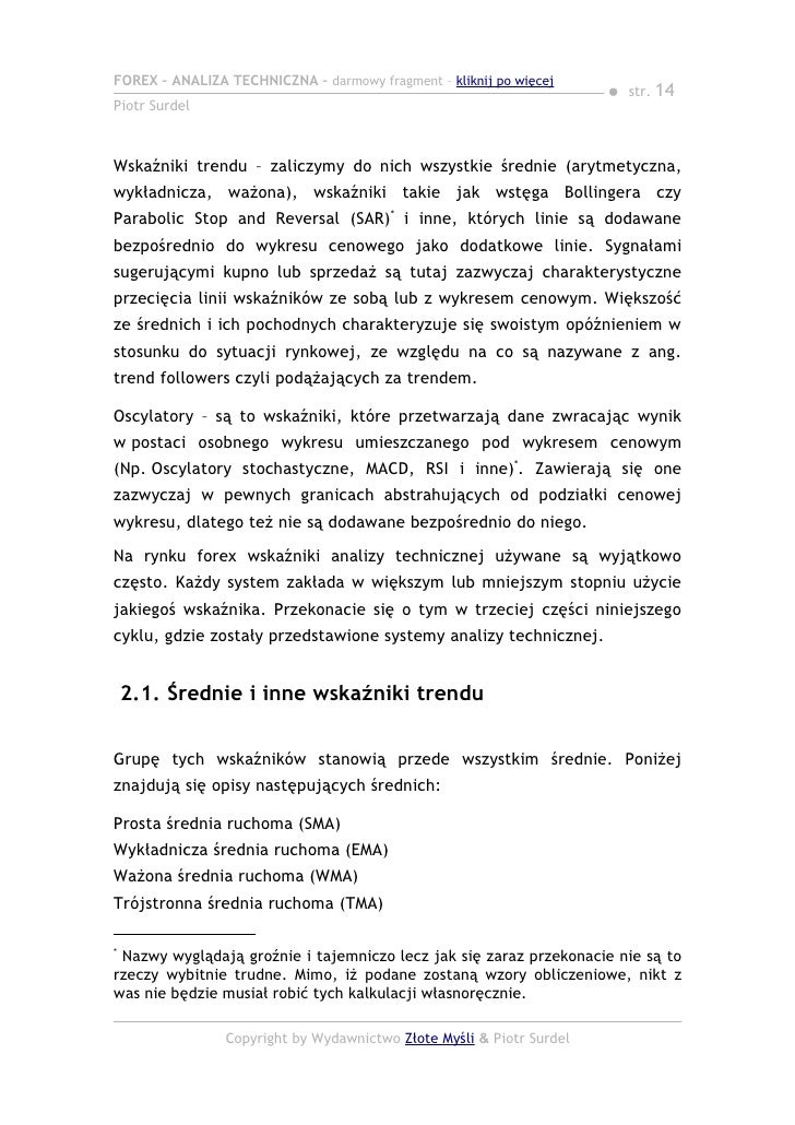 Analiza techniczna forex