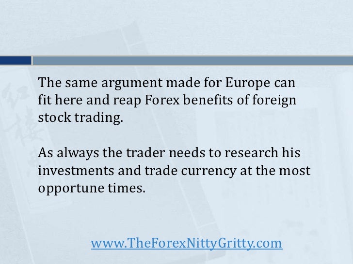 Forex benefits