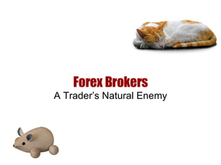 Forex Brokers A Trader’s Natural Enemy 
