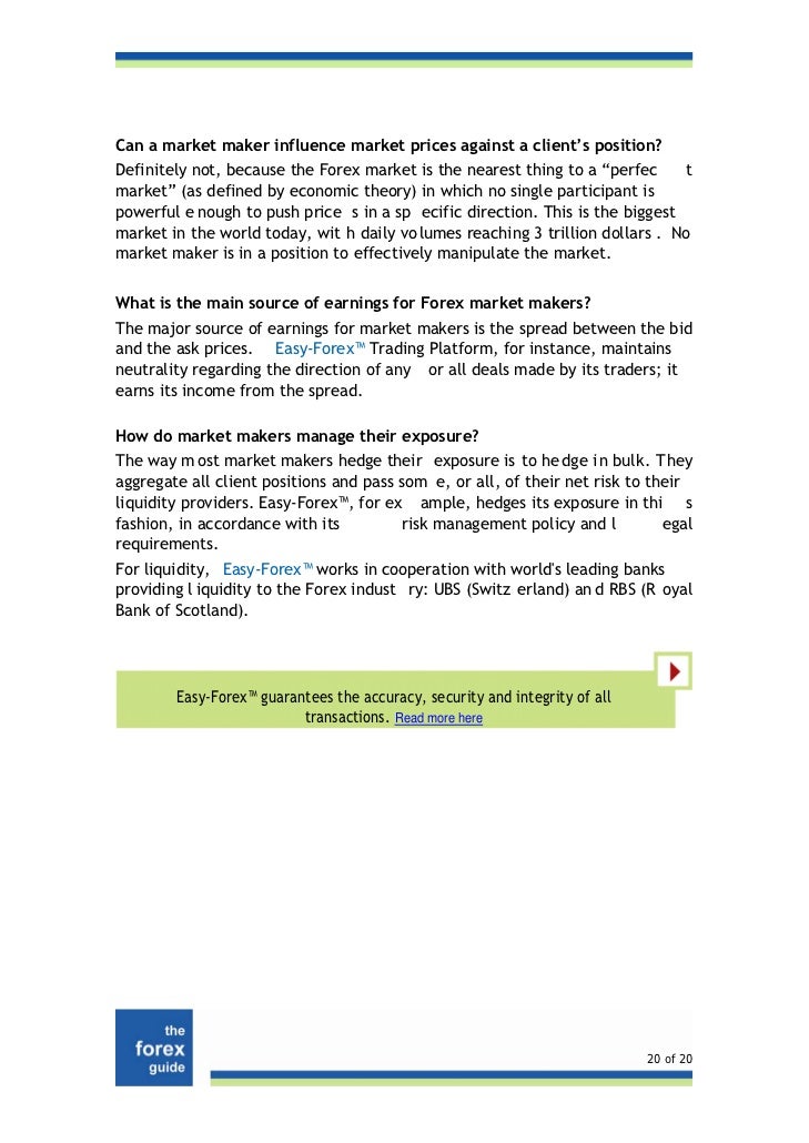 Ease of forex availability meaning