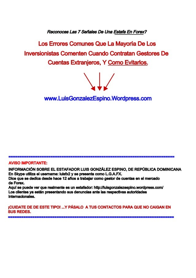 Forex fraudes