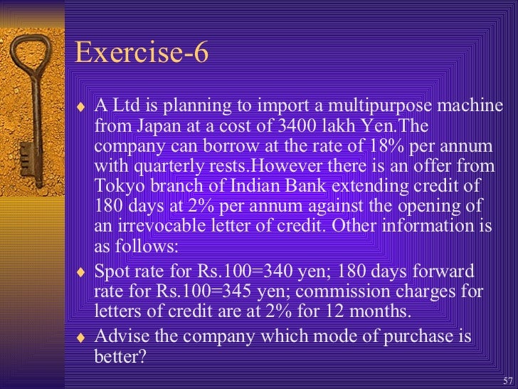 The forex market consists of spot forward and discount markets