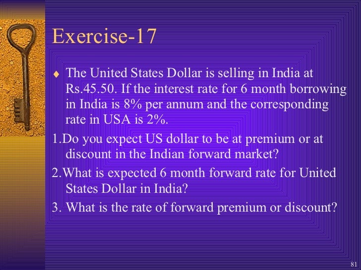 Forex forward rates in india