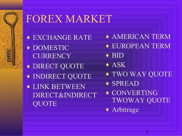 Direct quote forex