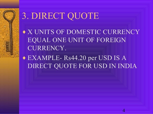 Direct indirect quote forex
