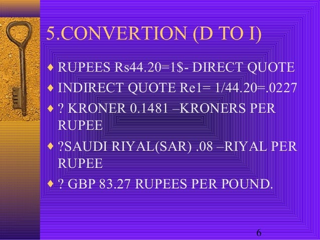 Direct indirect quote forex