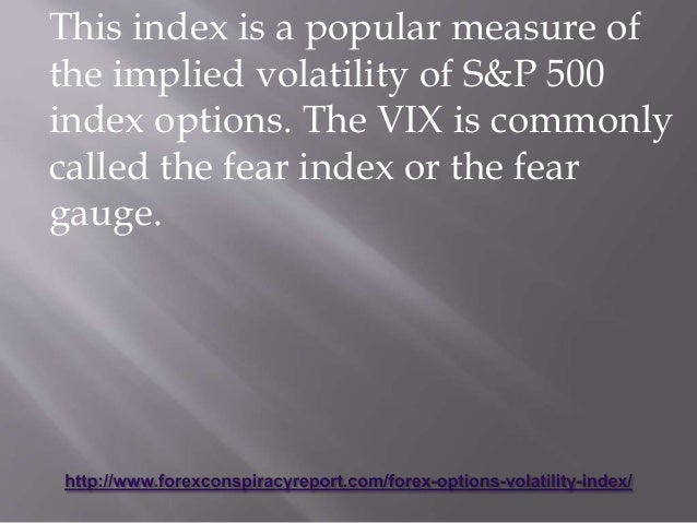 Forex volatility index
