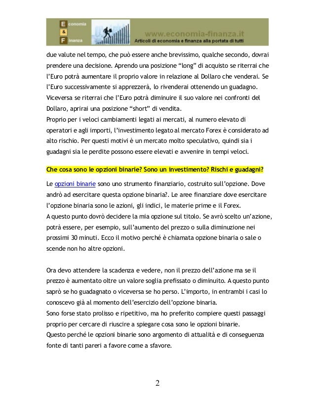 Forex advisor opzioni binarie