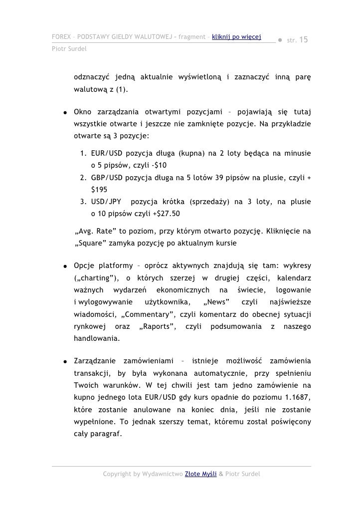 Piotr surdel forex pdf