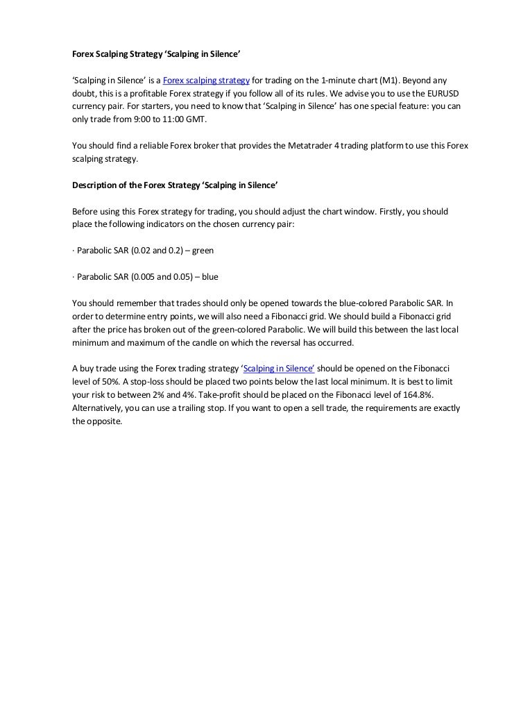 Secret to 1 hour forex scalping