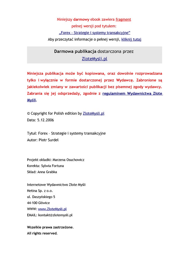 Strategie inwestycyjne forex